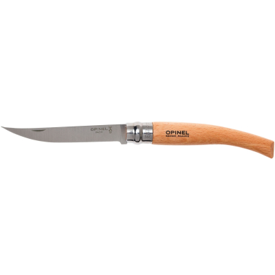 Нож складной филейный Opinel №10 VRI Folding Slim Beechwood