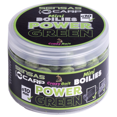 Мини бойлы Sensas Crazy Bait Mini Boilies Power Green 10мм 0.08кг