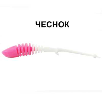 Силиконовые приманки Chuper Shark Tail 90мм Барби/Белый чеснок