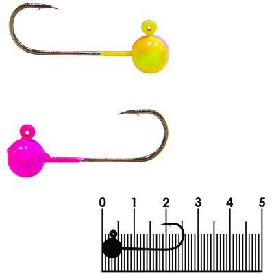 Джиг-головка TroutTheme - 0,75 гр - Розово-Желтая №4