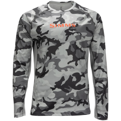 Термофутболка Simms SolarVent, Woodland Camo Steel, L