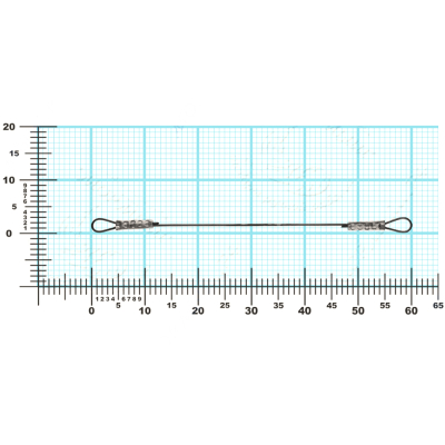 Соединительное титановое звено для стингера Vido Craft 60 мм, толщ. 0,4 мм, 20 кг, 3 шт/уп VD-TiSLN-04-60(3)