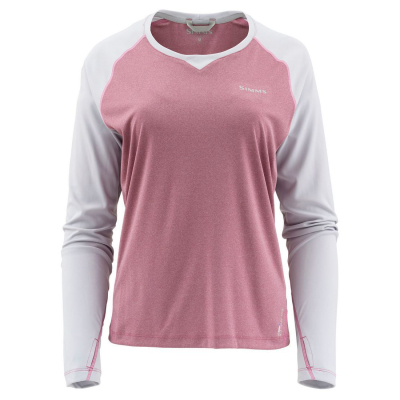 Термофутболка Simms Women's Solarflex Crewneck, Garnet Heather/ Sterling, M