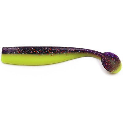 Силиконовая приманка Yaman Spry Minnow 5,5" цвет #26 - Violet Chartreuse (уп. 4 шт.)