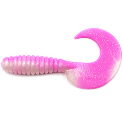 Силиконовая приманка Yaman Spiral 6" цвет #29 - Pink Pearl (уп. 4 шт.)
