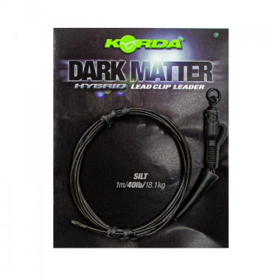 Готовый монтаж Korda Dark Matter Leader Hybrid Lead Clip Silt Brown 40lb 1м