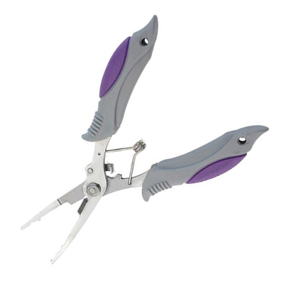 Плоскогубцы Кahara 6" KJ Stainless Pliers, c кольцезаводными губками и резаком, smoke/purple