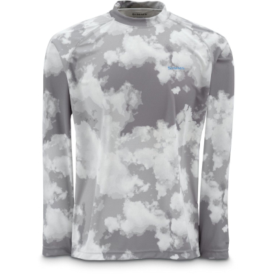 Футболка Simms Solarflex Crewneck Grey Cloud Camo размер M