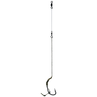 Поводок карповый Mikado Carp Fine Line Combi Rig 23см, кр. №1, 25 lbs (уп.-2шт.) AMC-P07-1