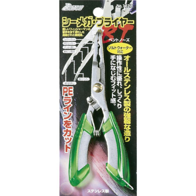 Инструмент для заводных колец + ножницы для PE Daitoubuku 1727 Sea Mega Pliers BT (165mm) Bent Nose