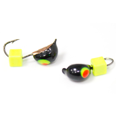 Мормышки Жучок №3 (чм)+ куб лимонка(0,8)