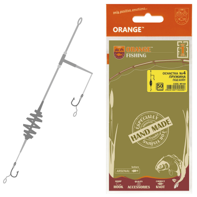 Оснастка карповая ORANGE #4 Spring Leadcore, для бойла, 60 гр., в уп. 1 шт.
