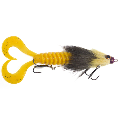 Приманка RSK Fishing MAUS S (диаметр головы 12 mm) 16см 30гр желто-черная голова, хвост желтый.