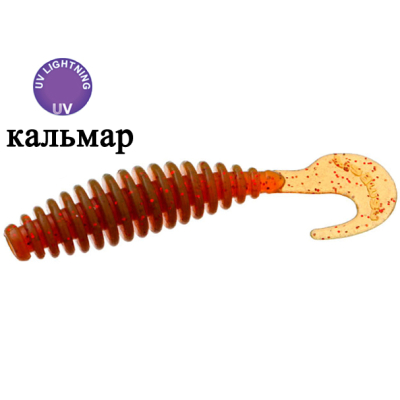 Мягкая приманка Flagman Crusher 4" цв. UV motor oil 5pc squid