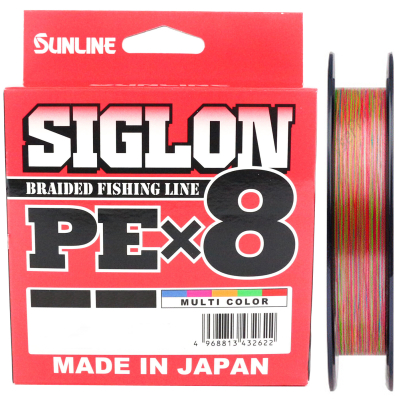  Плетёный шнур Sunline Siglon PEx8 Multicolor 5C 250m #10/130LB