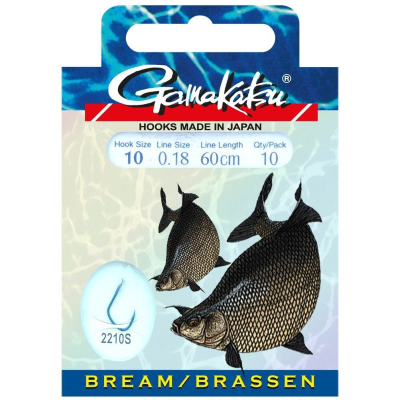 Крючок Gamakatsu BKS-2210S Bream 60 см №08 d0.18