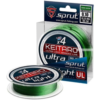 Шнур Sprut Keitaro Ultra Light Braided Line x4 (95m/Dark Green/0,12mm/9,05kg)