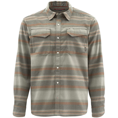 Рубашка Simms Gallatin Flannel LS Shirt, L, Dark Stone Stripe