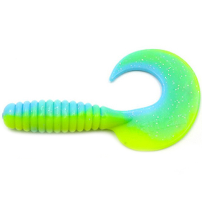 Силиконовая приманка Yaman Spiral 6" цвет #18 - Ice Chartreuse (уп. 4 шт.)