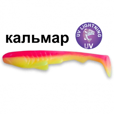 Силиконовая приманка Crazy Fish Tough 4" 48-100-13d-6 кальмар цв. peach (персик)