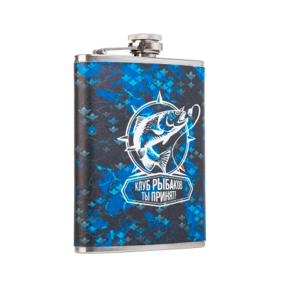 Фляжка Hip Flask "Клуб Рыбаков" 240 мл (XCY-8)