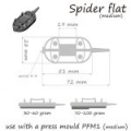Кормушка ORANGE Spider Flat Method с вертлюгом № 4, 70 гр., в уп. 1 шт.