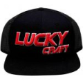 Кепка Lucky Craft Flat - Black and Red/черный-красный