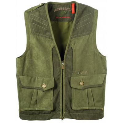 Жилет охотничий Graff оливковый под замшу (suede) 415-2/M