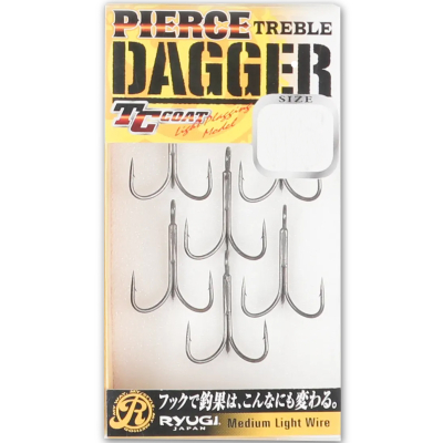 Тройные крючки Pierce Treble Dagger TC Coat #8 (6 шт.)
