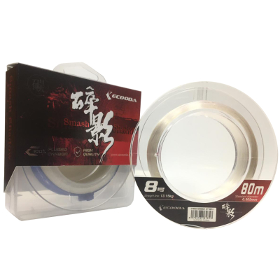 Леска флюорокарбоновая Ecooda Smash Shadow Leader 80m # 8, 0.505mm, 13,15kg
