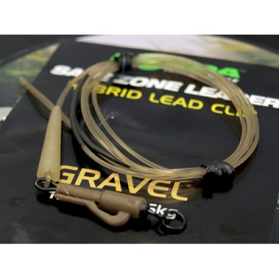 Поводок Korda Safezone Leader Hydrid Clip Gravel 40lb KSZ36*