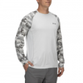 Термофутболка Simms SolarFlex LS Crewneck - Print, Hex Flo Camo Steel, M