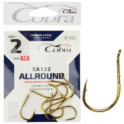 Крючки Cobra ALLROUND сер. CA122 разм. 002 10шт.