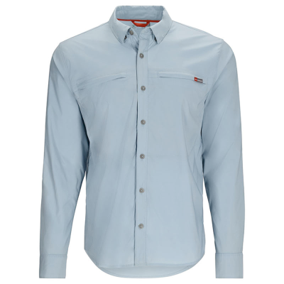 Рубашка Simms BugStopper LS Shirt, Steel Blue Plaid, XXL