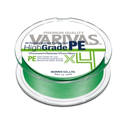 Плетеный шнур Varivas High Grade PE x4 150m 2.0 Flash Green