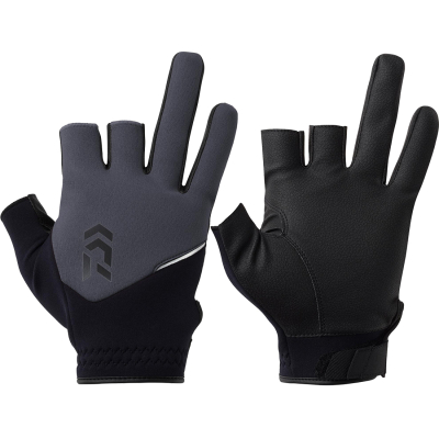 Перчатки Daiwa DG-6225W Cold Protection Light Grip Gloves 3 Cuts [Gunmetal] XL