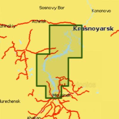 Карта Navionics Krasnoyarskoe reservoir 5G764S (Красноярское водохранилище)