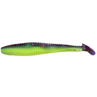 Силиконовая приманка Yaman Pro Flatter Shad 2" цвет #26 - Violet Chartreuse (уп. 6 шт.)