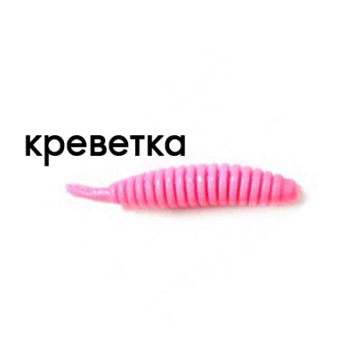 Мягкая приманка Trout Zone Ribber Pupa 1,8" розовый креветка