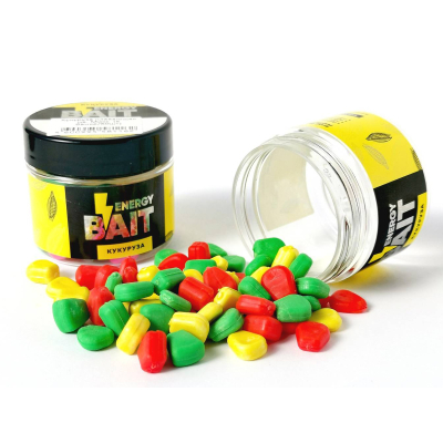 Искусственная насадка Energy Bait КУКУРУЗА тонущая, цв. микс, ароматизир. (60шт)