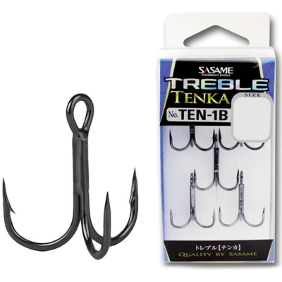 Тройник Sasame Treble Tenka Hook Black №4