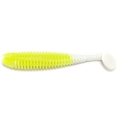 Силиконовая приманка Boroda Baits Shemaya 85 mm ЛИМОН/БЕЛЫЙ (Lemon/White)