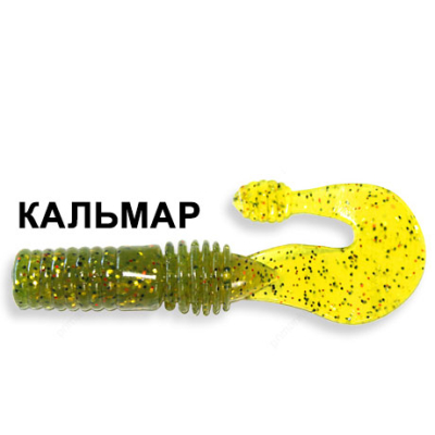 Силиконовая приманка Crazy Fish Powertail 4-7-1-6 кальмар цв. olive (оливка)