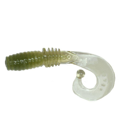 Силиконовая приманка Megabass Rocky Fry 1.5" Curly-Tail цв. Water Melon Clear