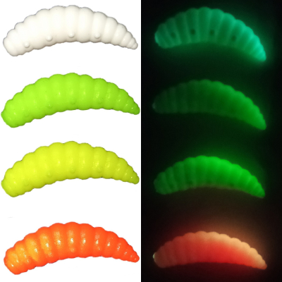 Силиконовая приманка Zombie Dura Plus (Дура+) цвет mix4x2 (white#G01, lemon#G03, orange#G04, chartreuse#G13), glow floating (плавающая)