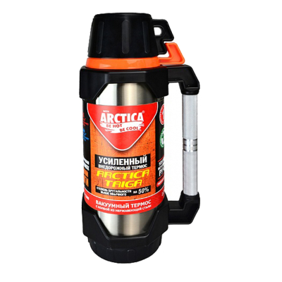 Термос "Арктика" с узким горлом с ручкой 110-2200, 2.2 л (нержавеющая сталь, цвет серебристый)