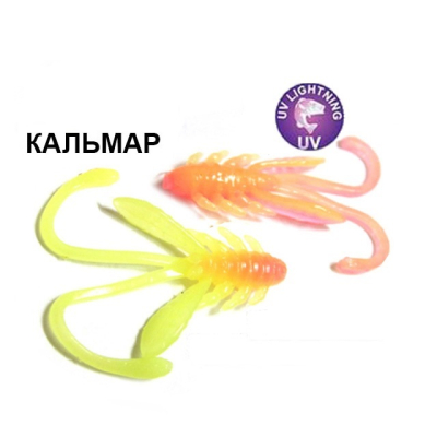 Силиконовая приманка Crazy Fish Allure 1.6 23-40-13d-6 кальмар цв. peach (персик)