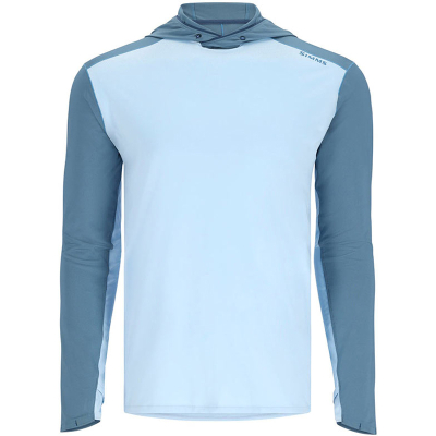 Термофутболка Simms Bugstopper Solarflex Hoody, Sky/Neptune, M
