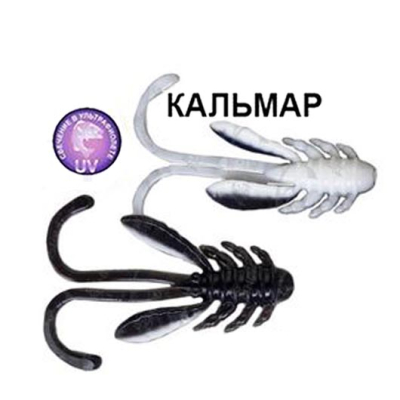 Силиконовая приманка Crazy Fish Allure 1.6 23-40-28d-6 кальмар цв. yin yang (инь янь)