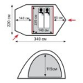 Палатка Tramp Colibri Plus 2 (V2) зеленый